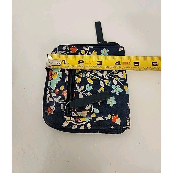 Vera Bradley Retired Pattern Chandelier Floral Navy Blue Wallet - Picture 8 of 8